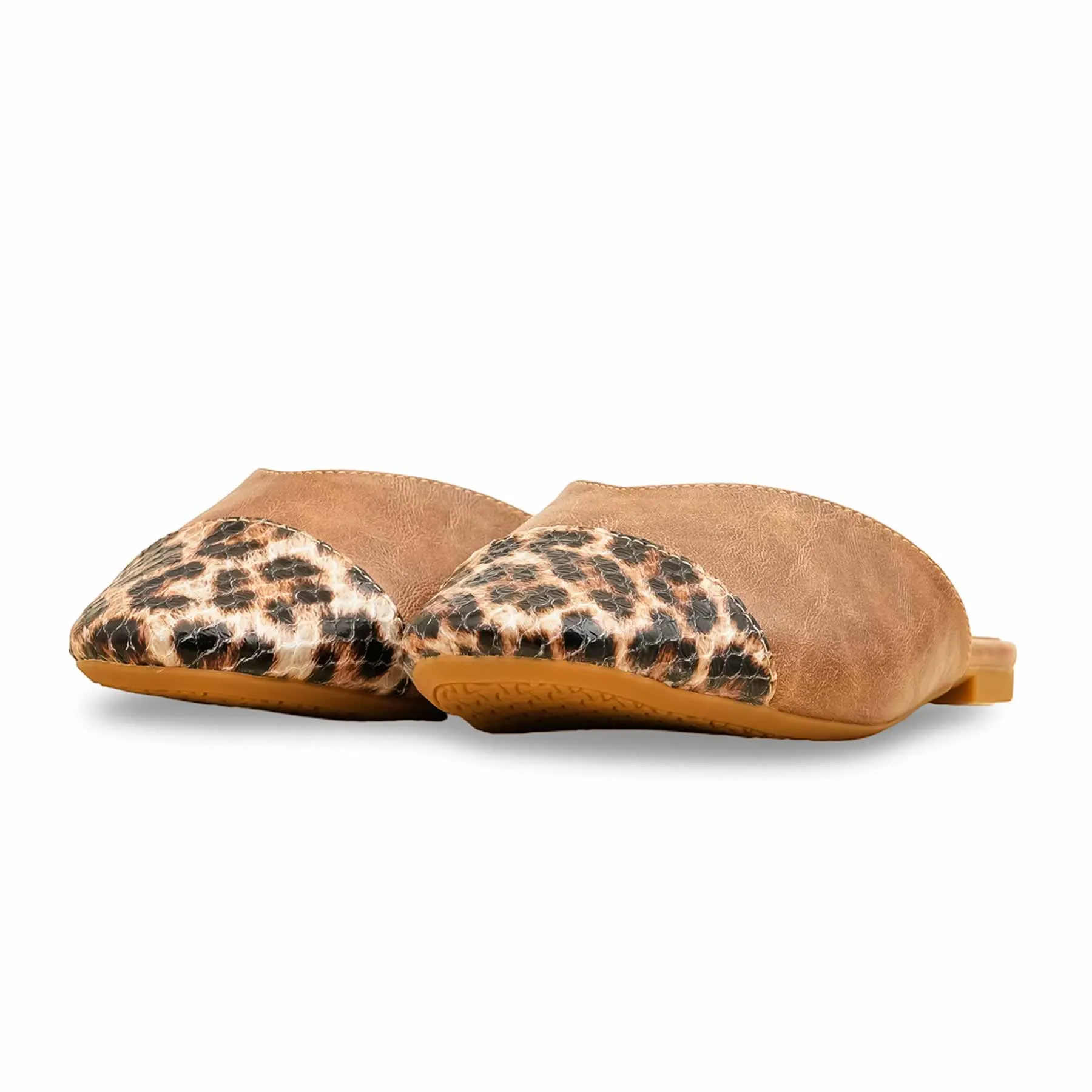 Brown Back Open For Women WN5487 Slip On Design Classic Pumps