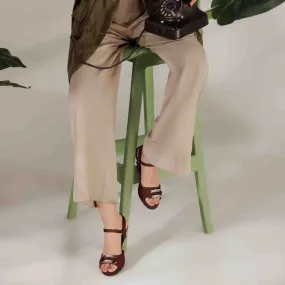 Brown Formal Sandal For Women FR5436 Comfy Booties