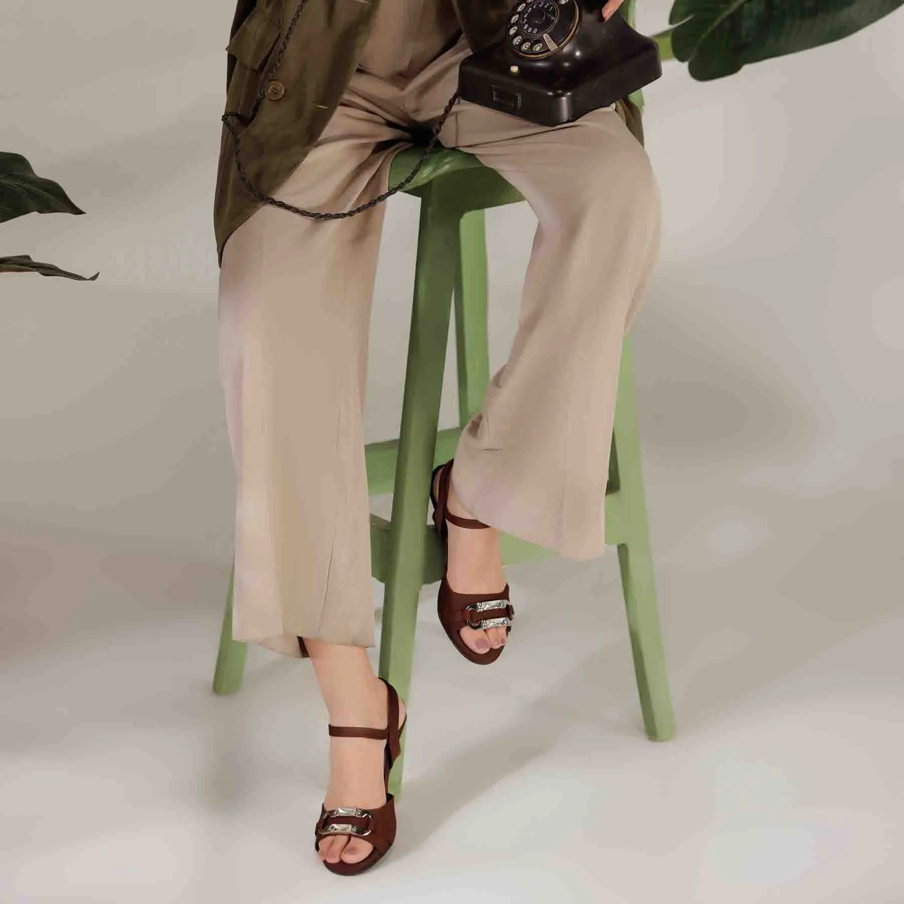 Brown Formal Sandal For Women FR5436 Comfy Booties