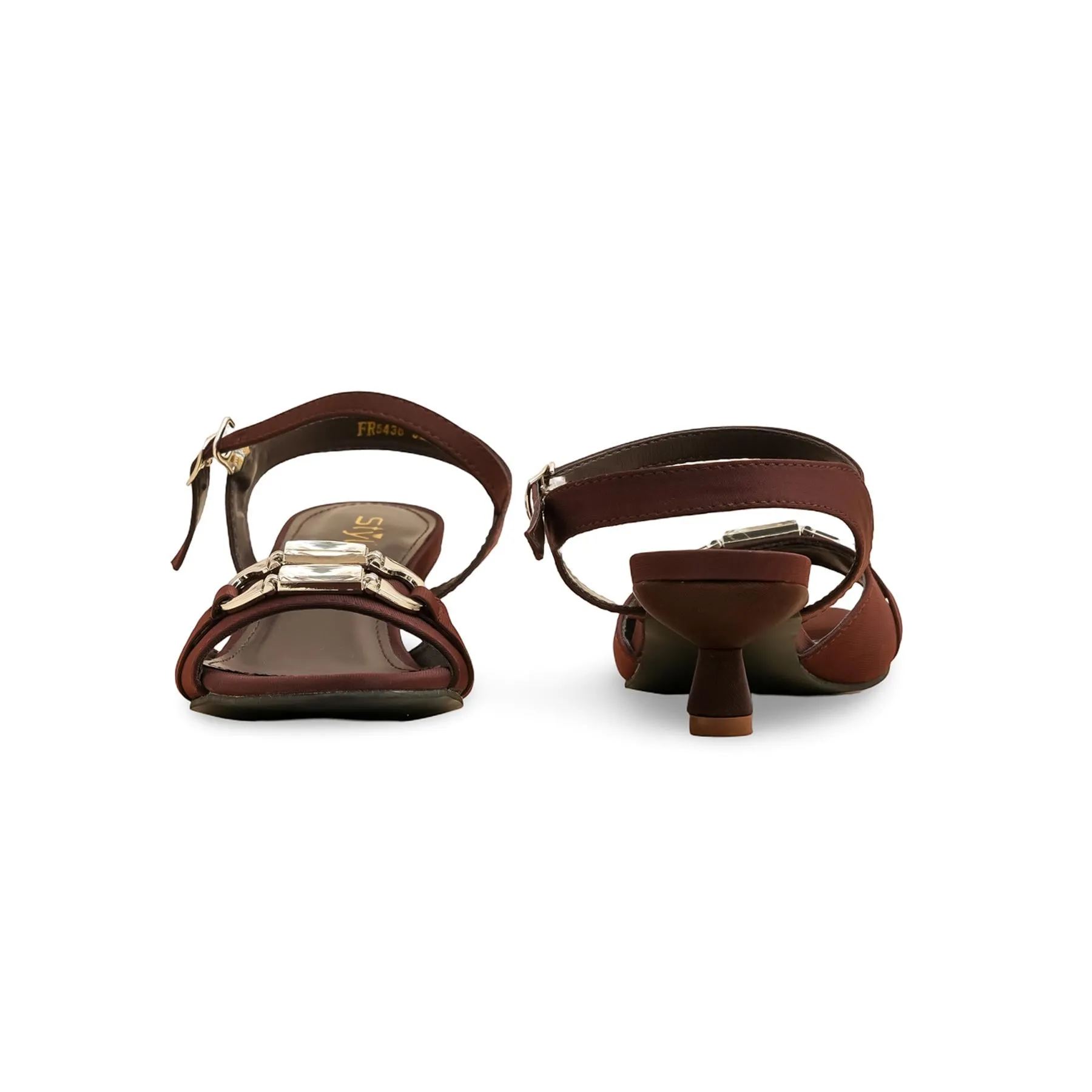 Brown Formal Sandal For Women FR5436 Stylish Boots Bold Glam