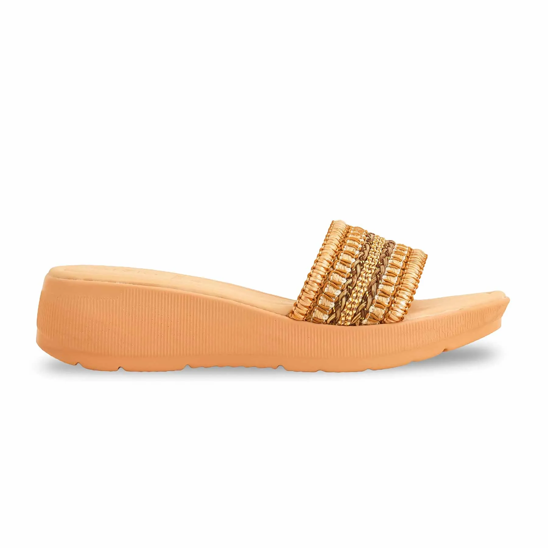 Fit Mood Brown Formal Slipper For Ladies FR8361