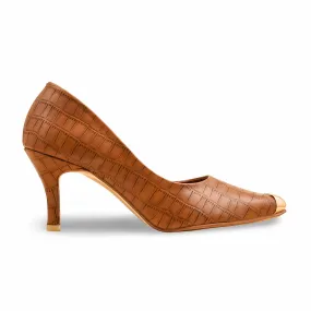 Sleek Profile Brown Women Court Shoes WN7499