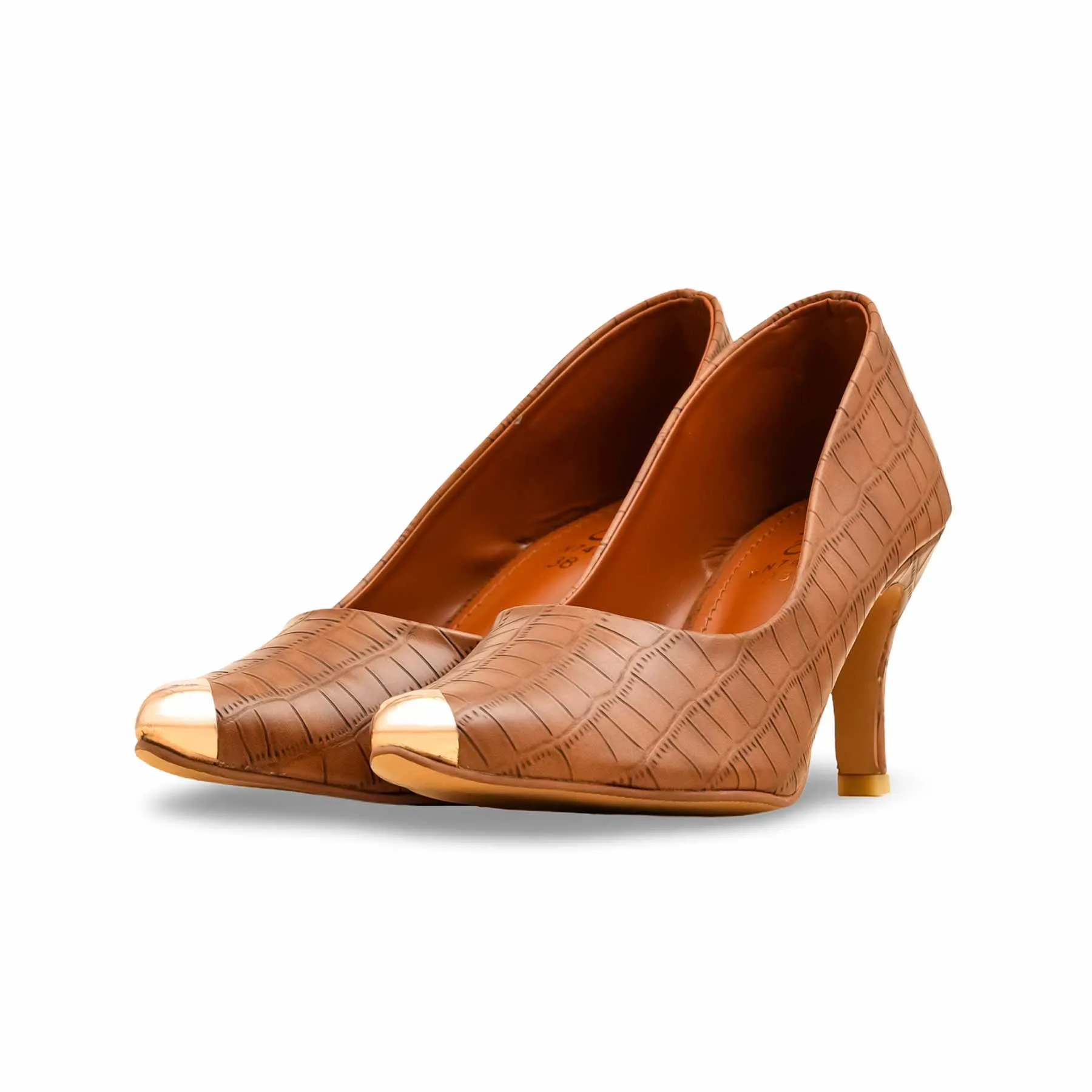 Dressy Pumps Brown Women Court Shoes WN7499