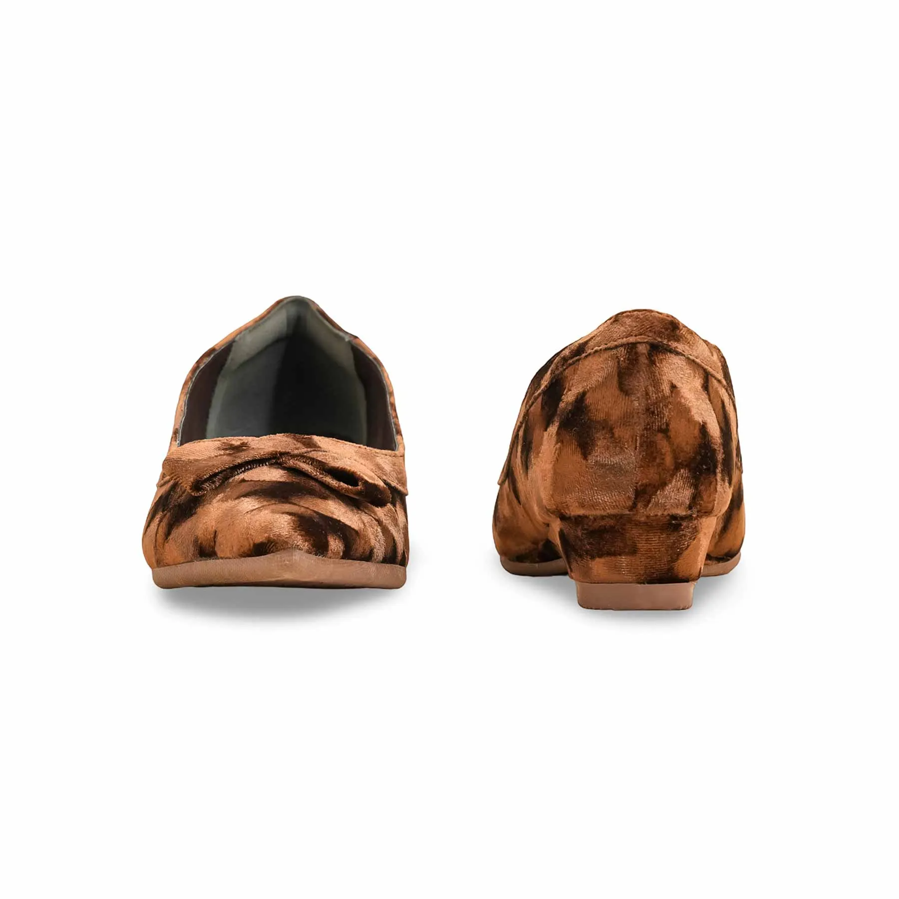 Foot Supportive Design Brown Women Pumps WN1248