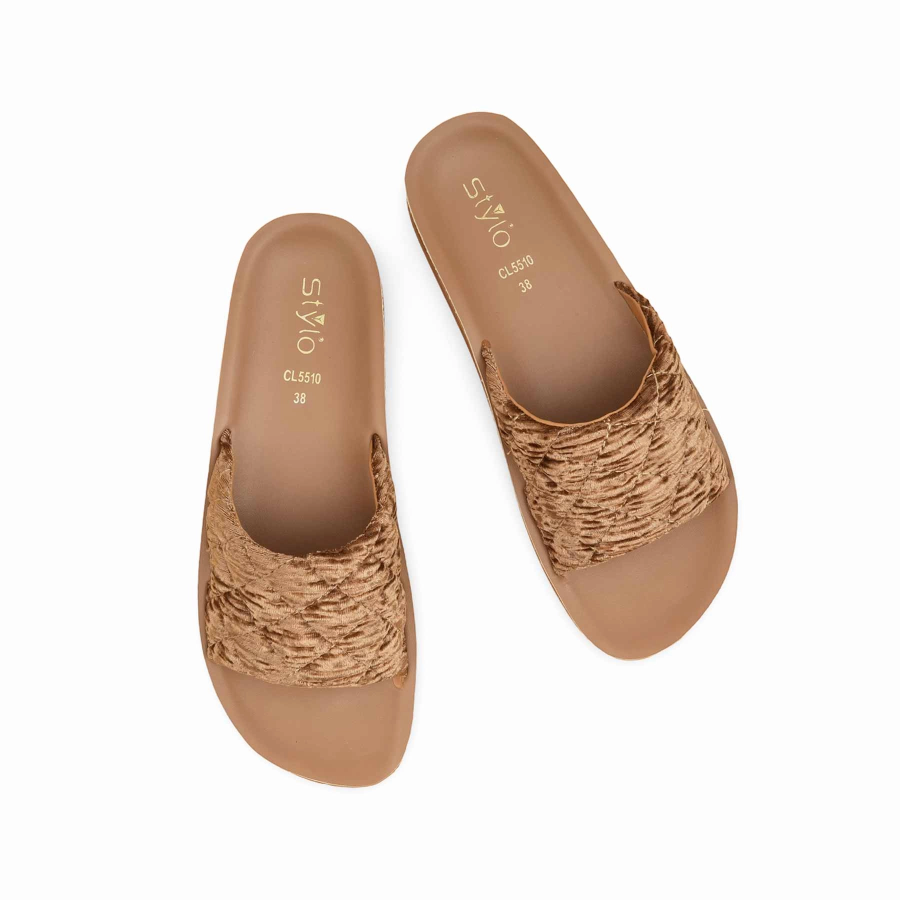 Impact Diffusing Layer Flexible Midsole Cushioning Brown Casual Softy For Ladies CL5510