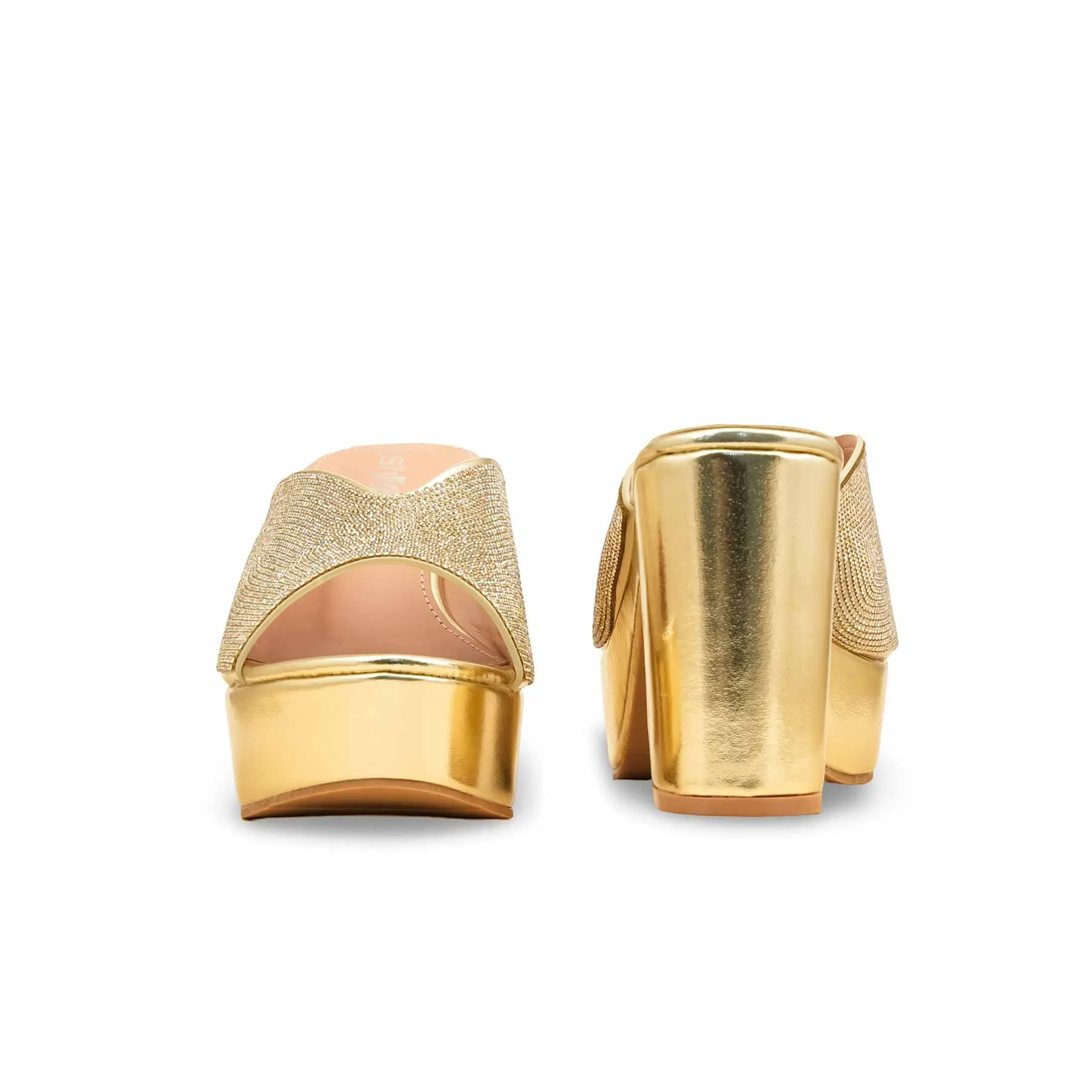 Dressy Pumps Golden Fancy Bridal Sandal FN6234