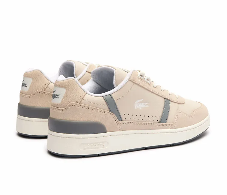 Soft Chic Bouncy Cushioning Men's Lacoste T-Clip 124 2 SMA (Off White/Grey)