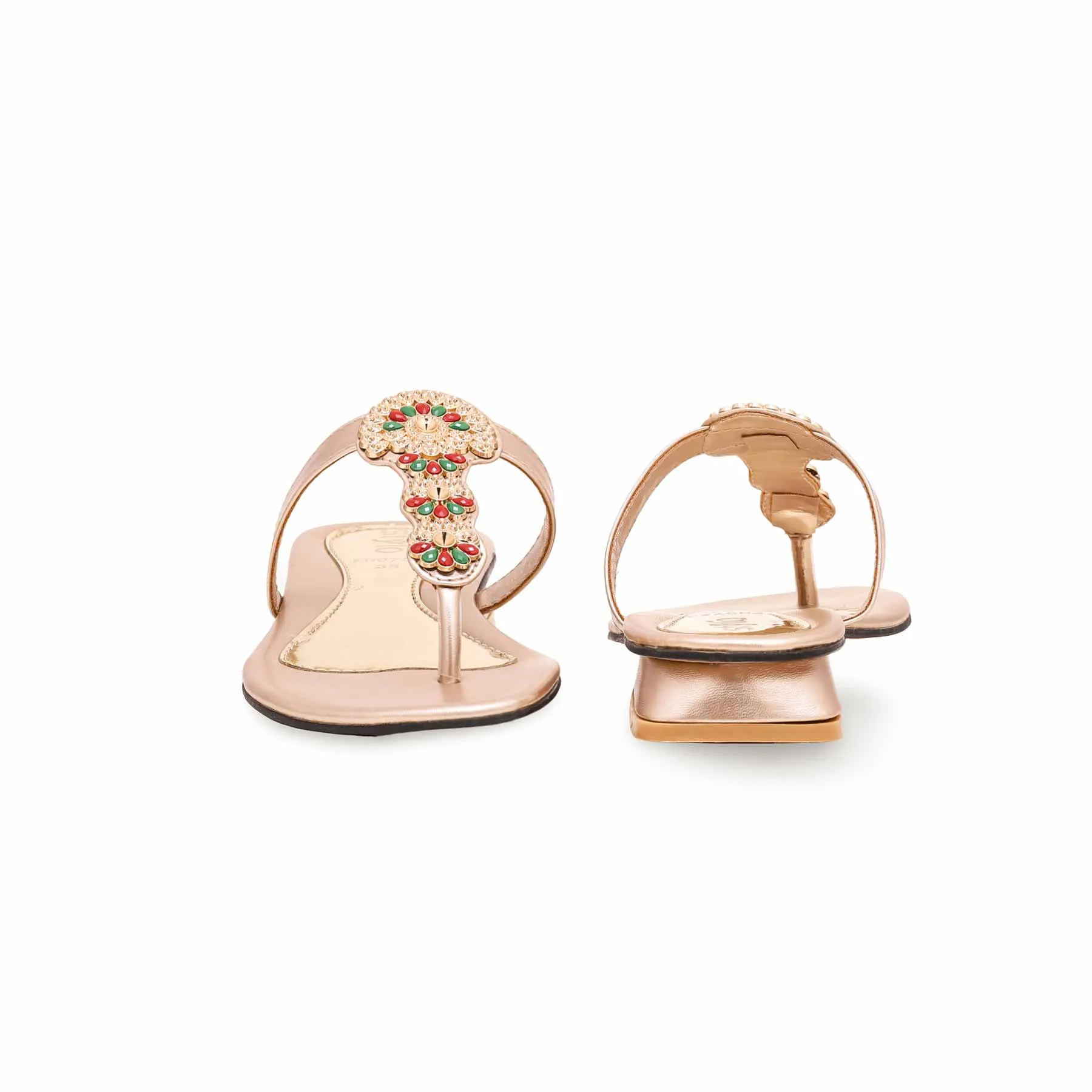 Golden Fancy Chappal FN0759 Sleek Dress Shoes