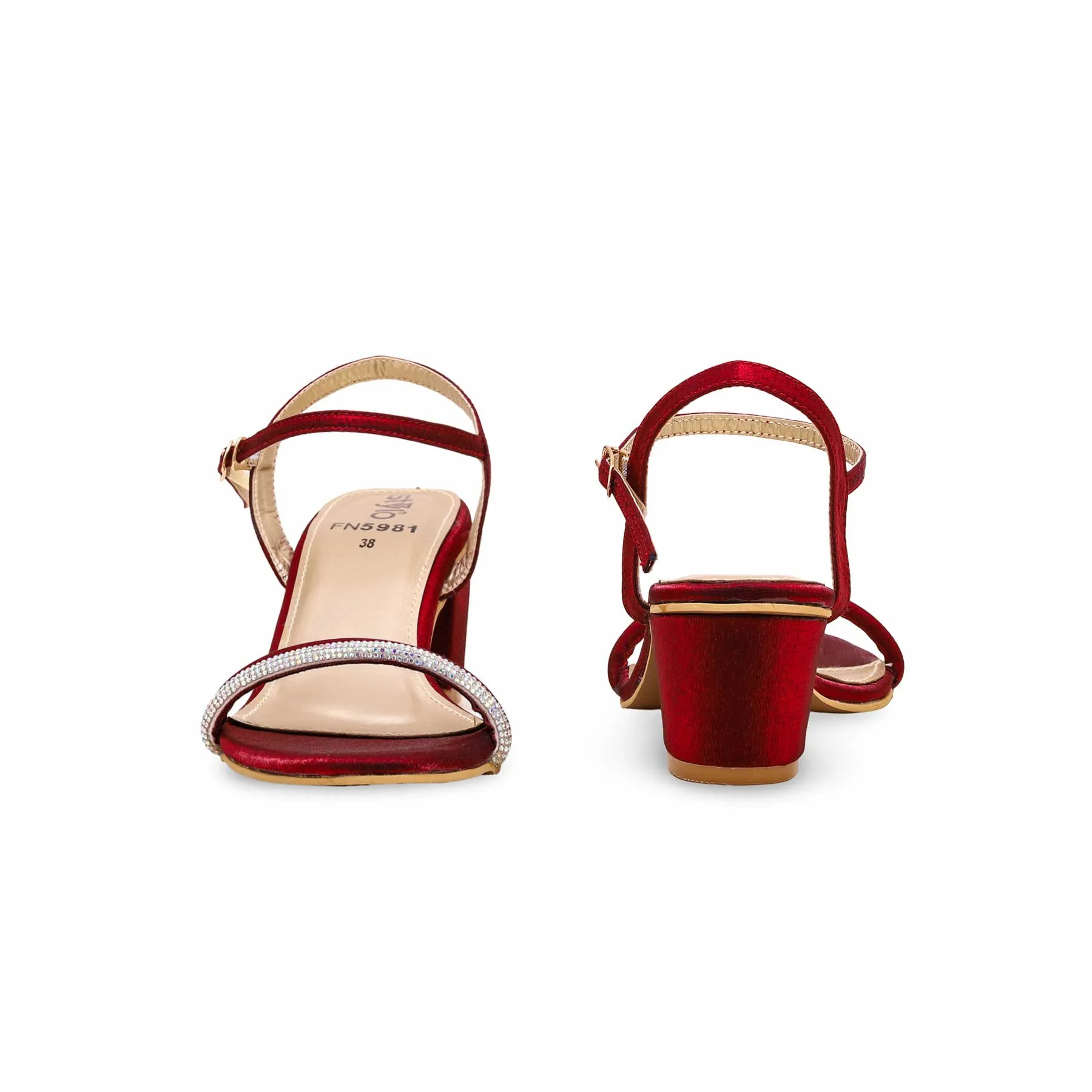 Maroon Fancy Sandal FN5981 Photo Star