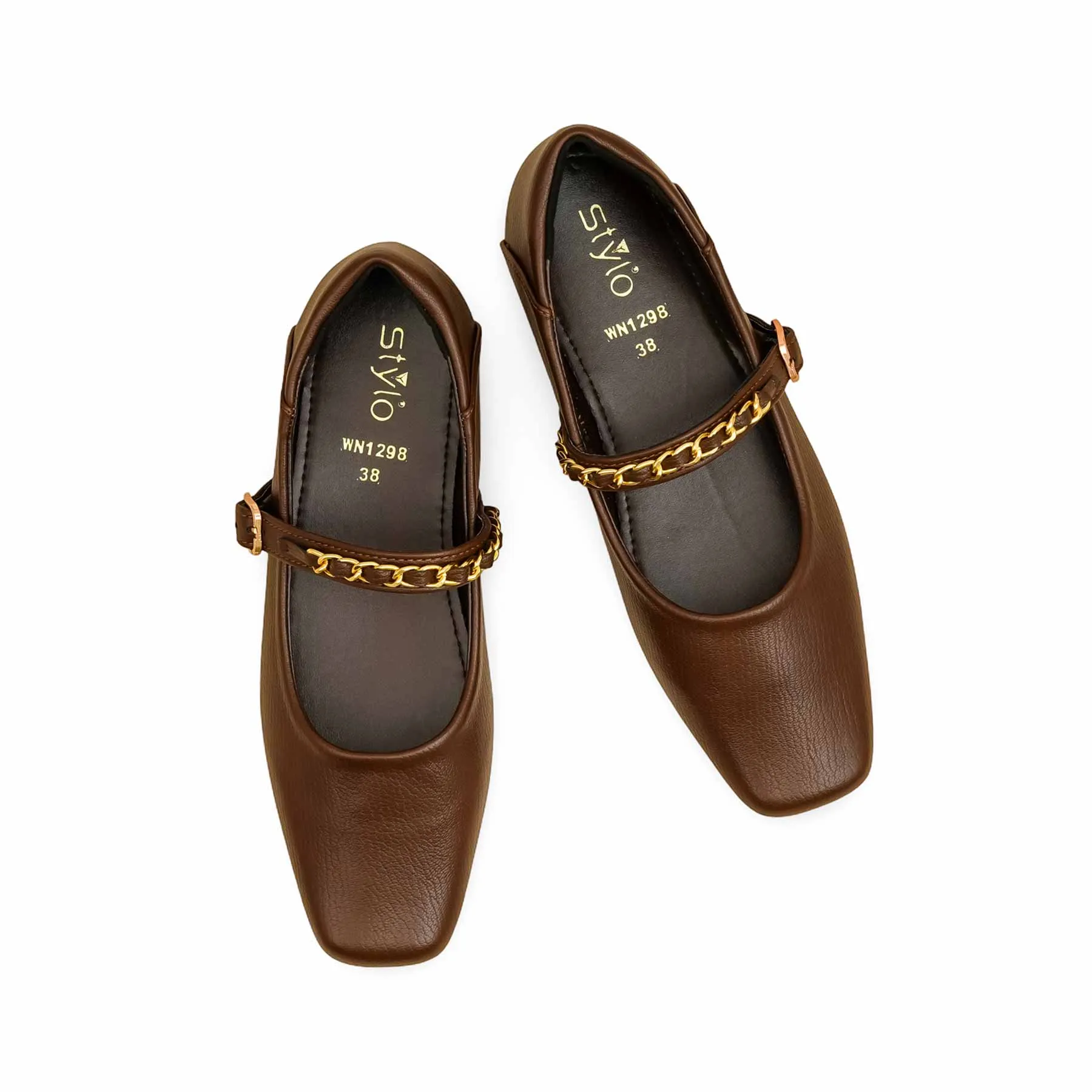 Comfortable Look Sleek Comfort Coffee Pumps For Ladies WN1298