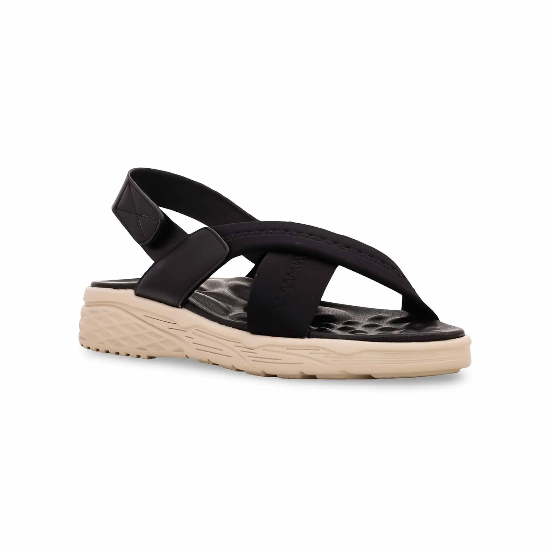 Casual Footwear Season Spark Black Formal Sandal PU0015