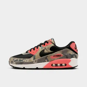 Nike Air Max 90 PRM Light Khaki / Black - Magic Ember Microfiber Lining Tech