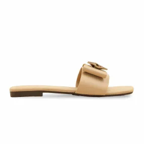School Play Golden Casual Slipper CL2131