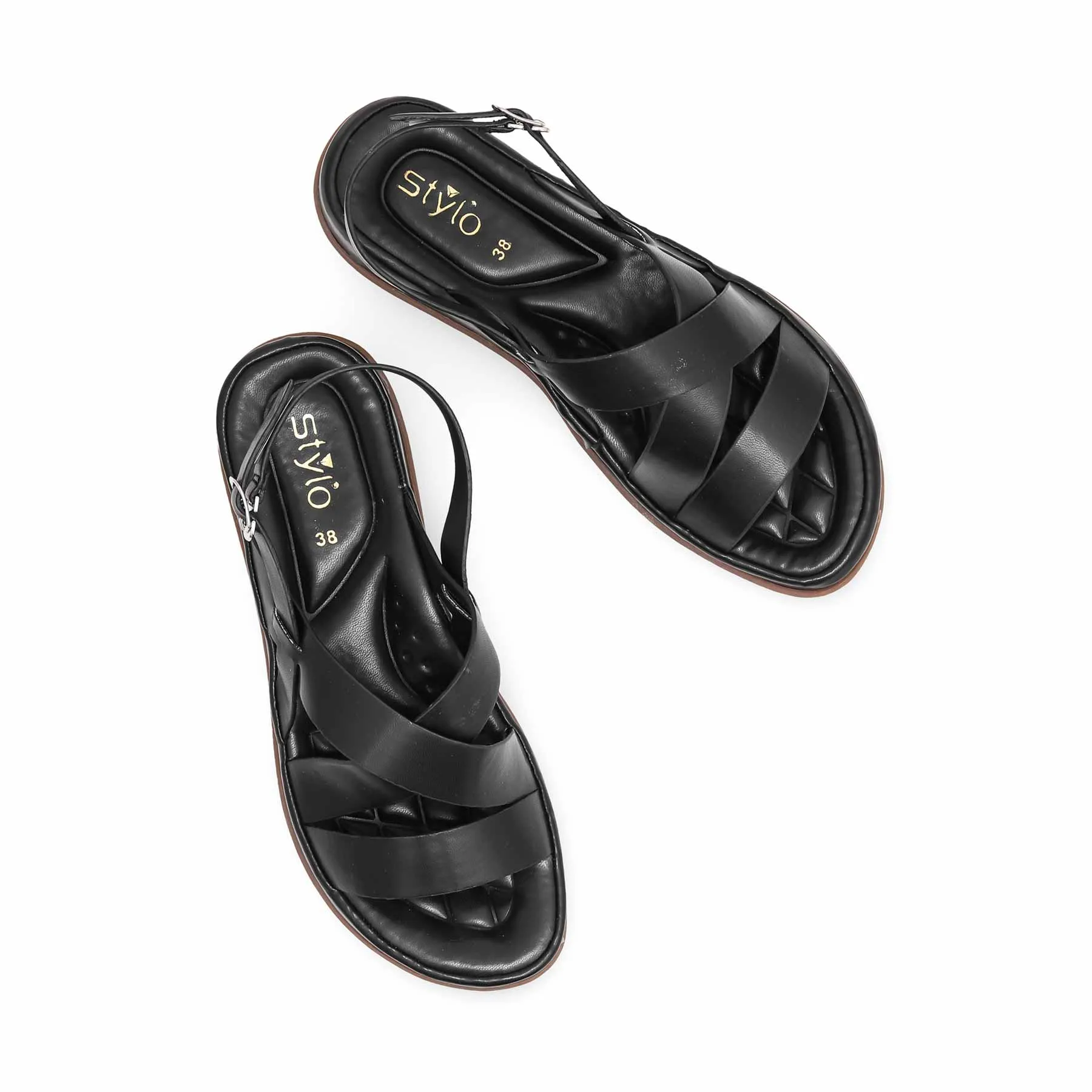 Black Formal Sandal PU0401 Flawless Look