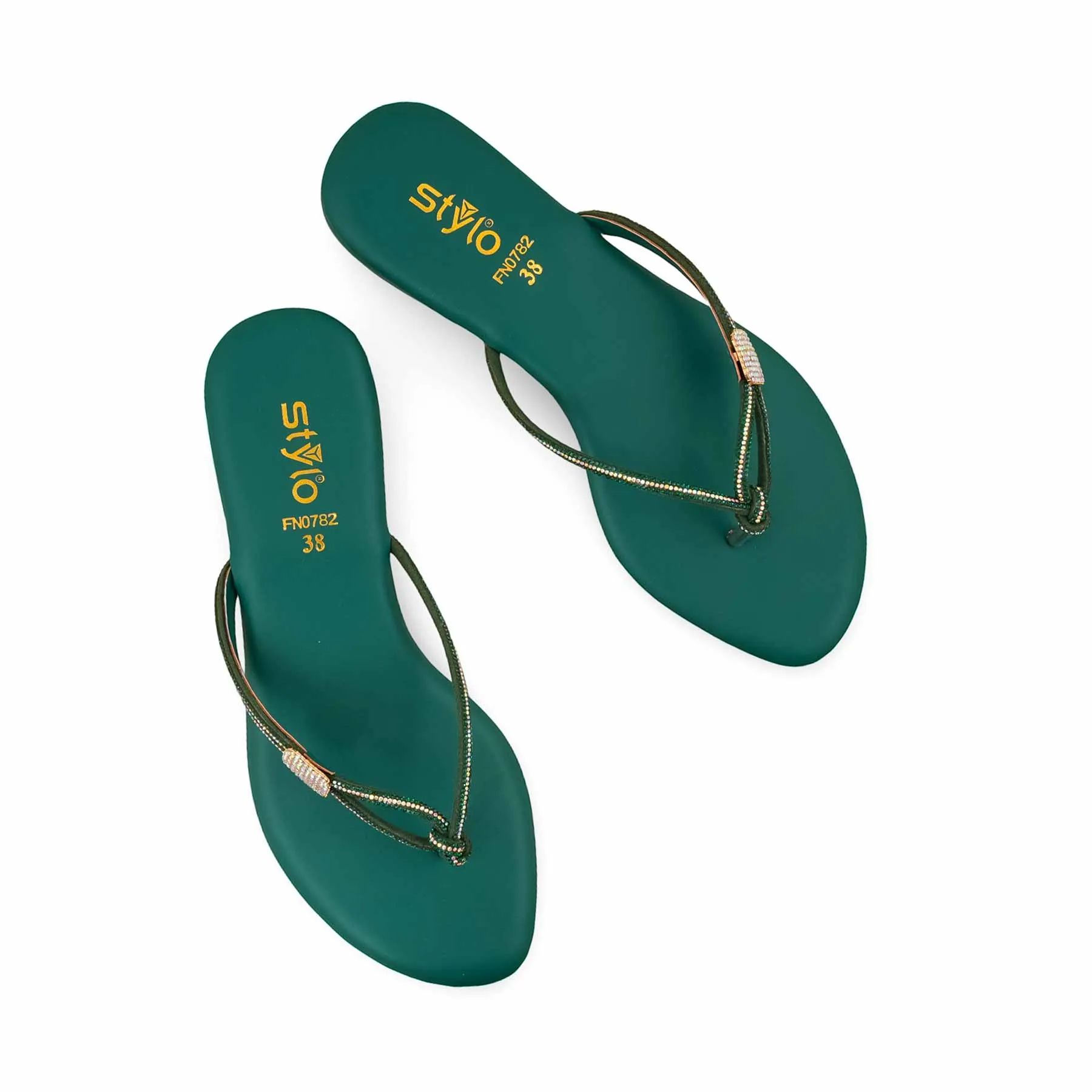 Look Style Green Fancy Chappal FN0782
