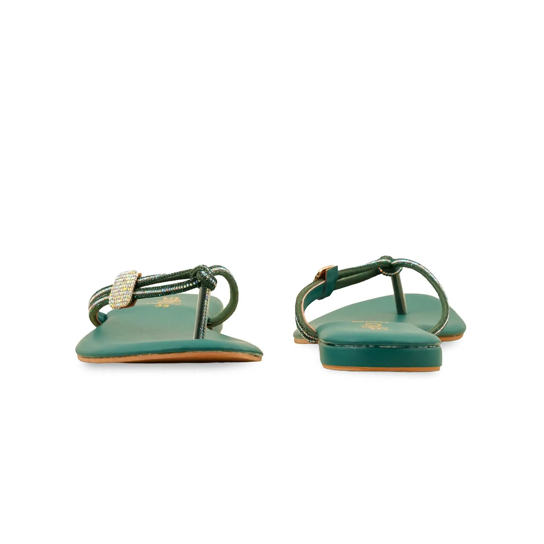 Green Fancy Chappal FN0782 Reliable Support