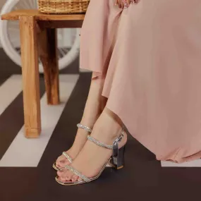 Alluring Silhouette Silver Fancy Sandal FN6204