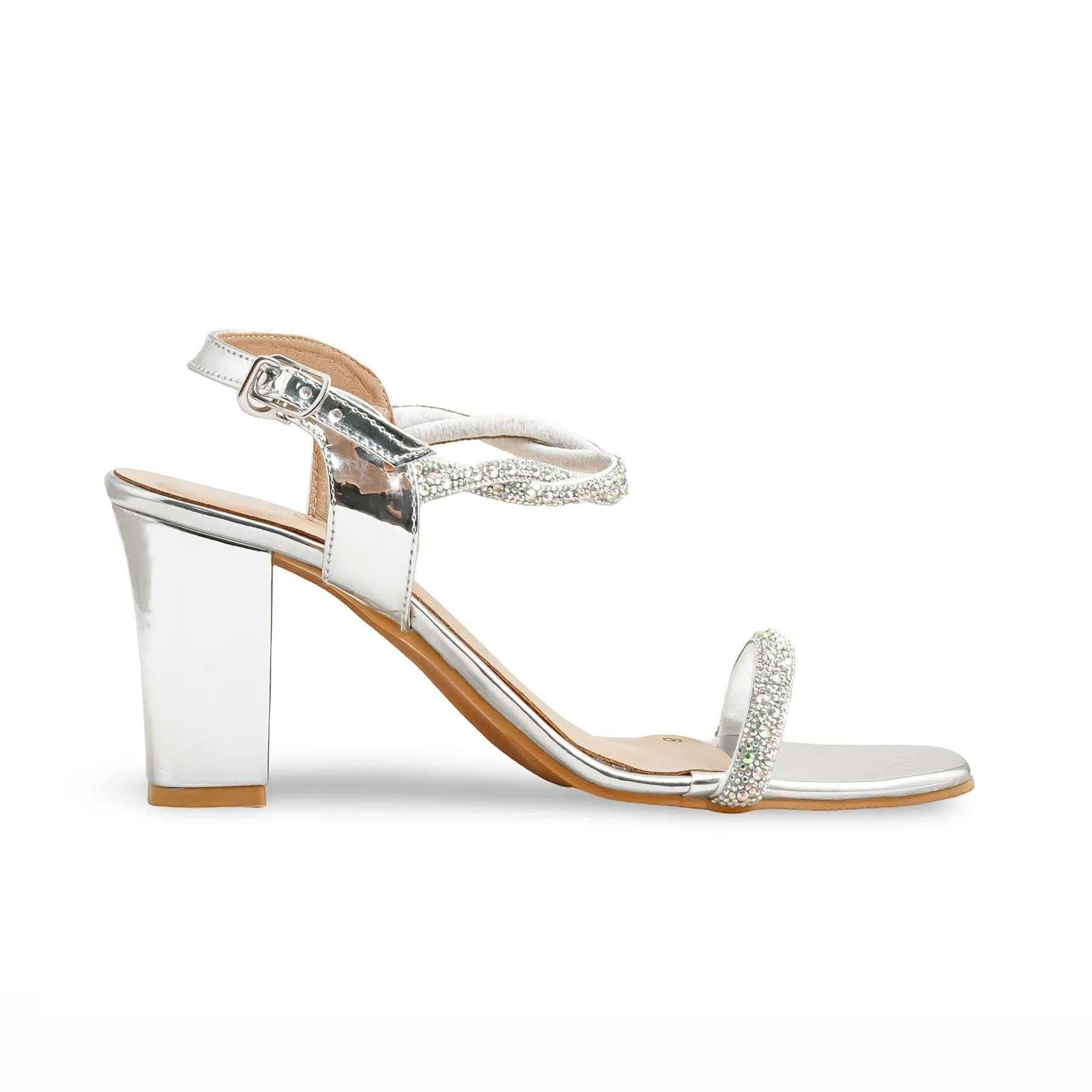 Silver Fancy Sandal FN6204 Chic Boots