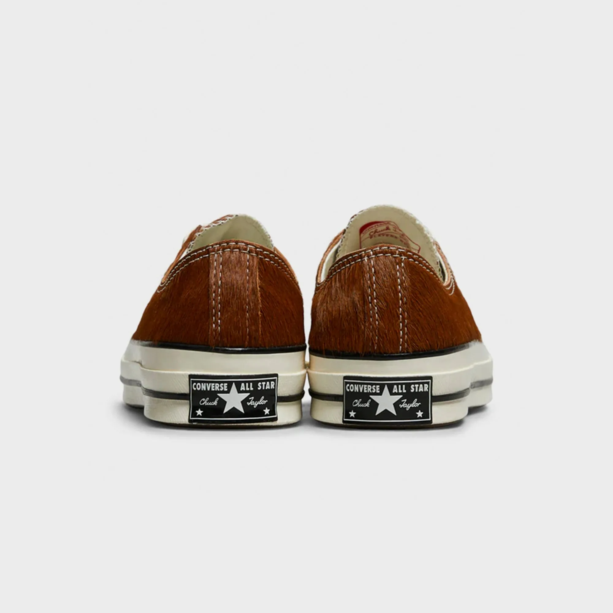 Woven Textile Breathable Lining Converse WMNS Chuck 70 ?C Pony Hair Brown / Egret