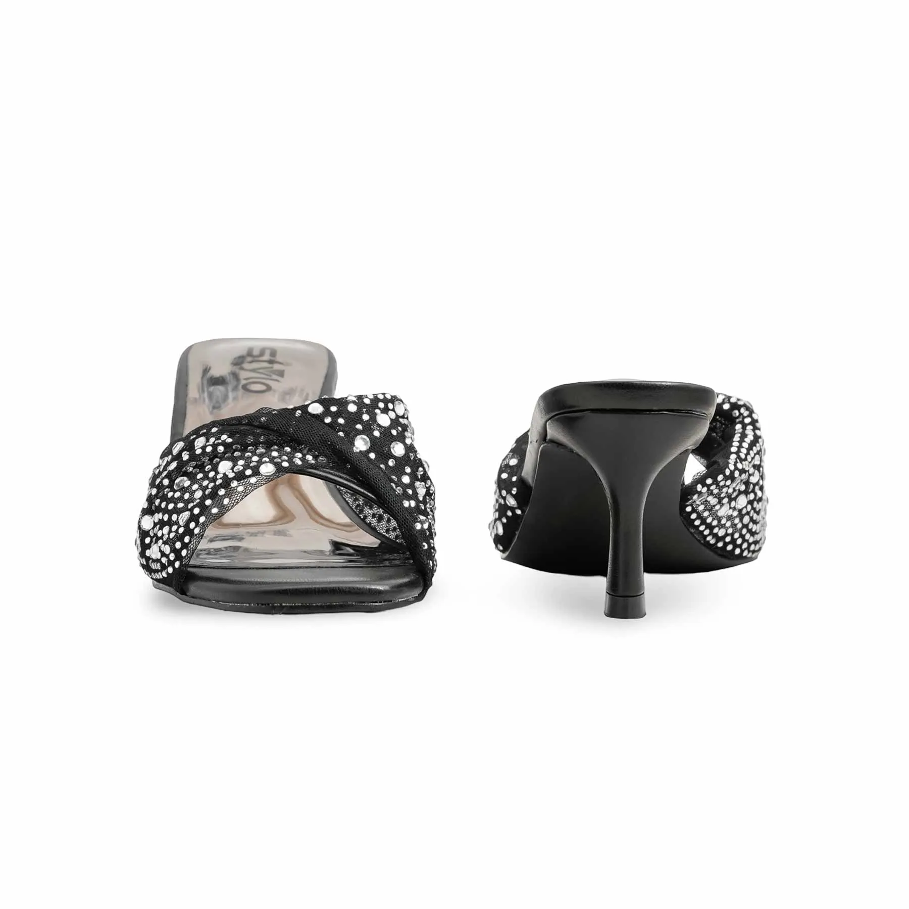 Carry Guard Feminine Spark Black Fancy Bridal Slipper FN7972