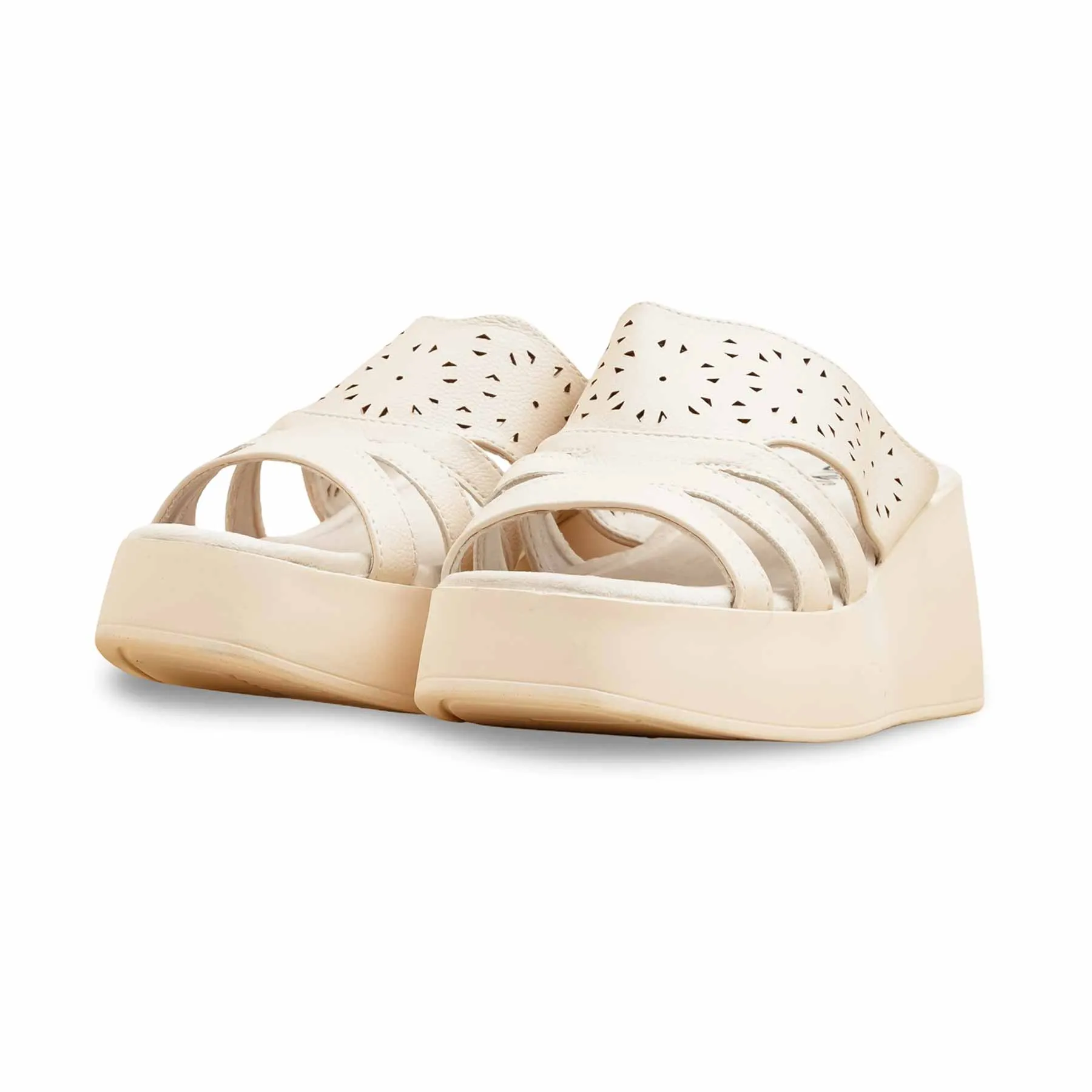 suitable for daily commuting White Formal Slipper For Women PU0606