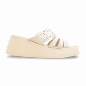 White Formal Slipper For Women PU0606 Shock-absorbent cushioning Eco Friendly Construction