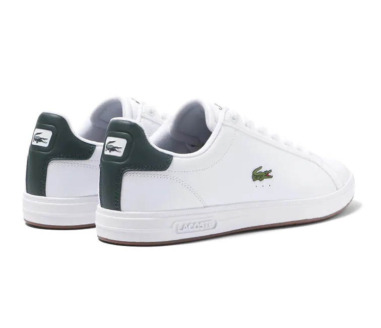 Reinforced Heel Counter Men's Lacoste Graduate Pro 222 1 SMA (White/Dark Green)