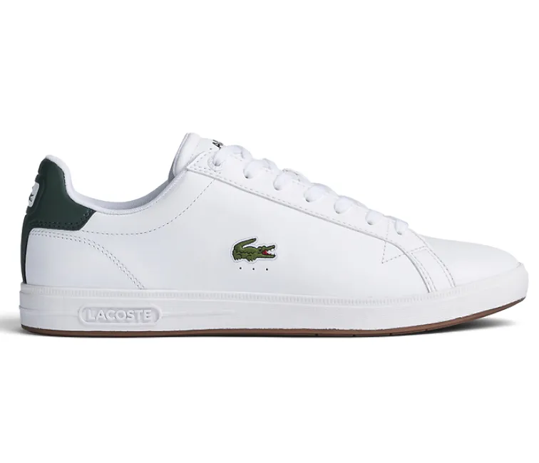 Men's Lacoste Graduate Pro 222 1 SMA (White/Dark Green) Quick Adjustment Soccer Field