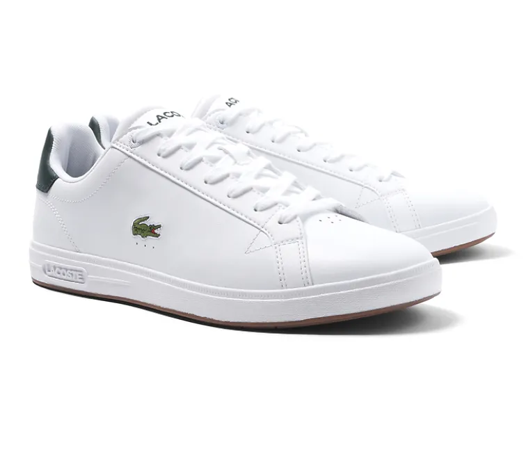 Flexible Groove Tech Men's Lacoste Graduate Pro 222 1 SMA (White/Dark Green)
