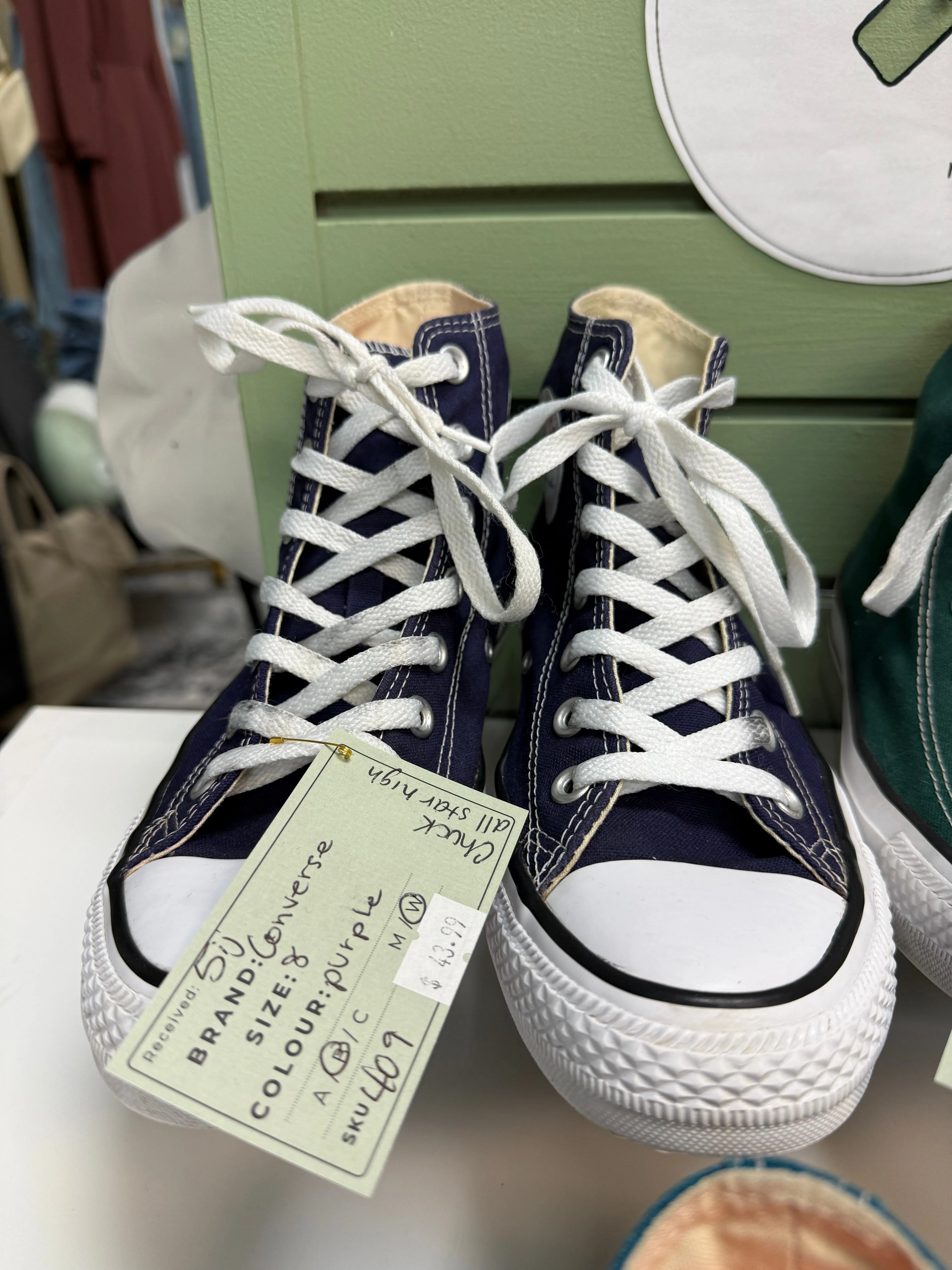 Converse All Star High Top Sneakers (Womens 8) Lightweight Chassis