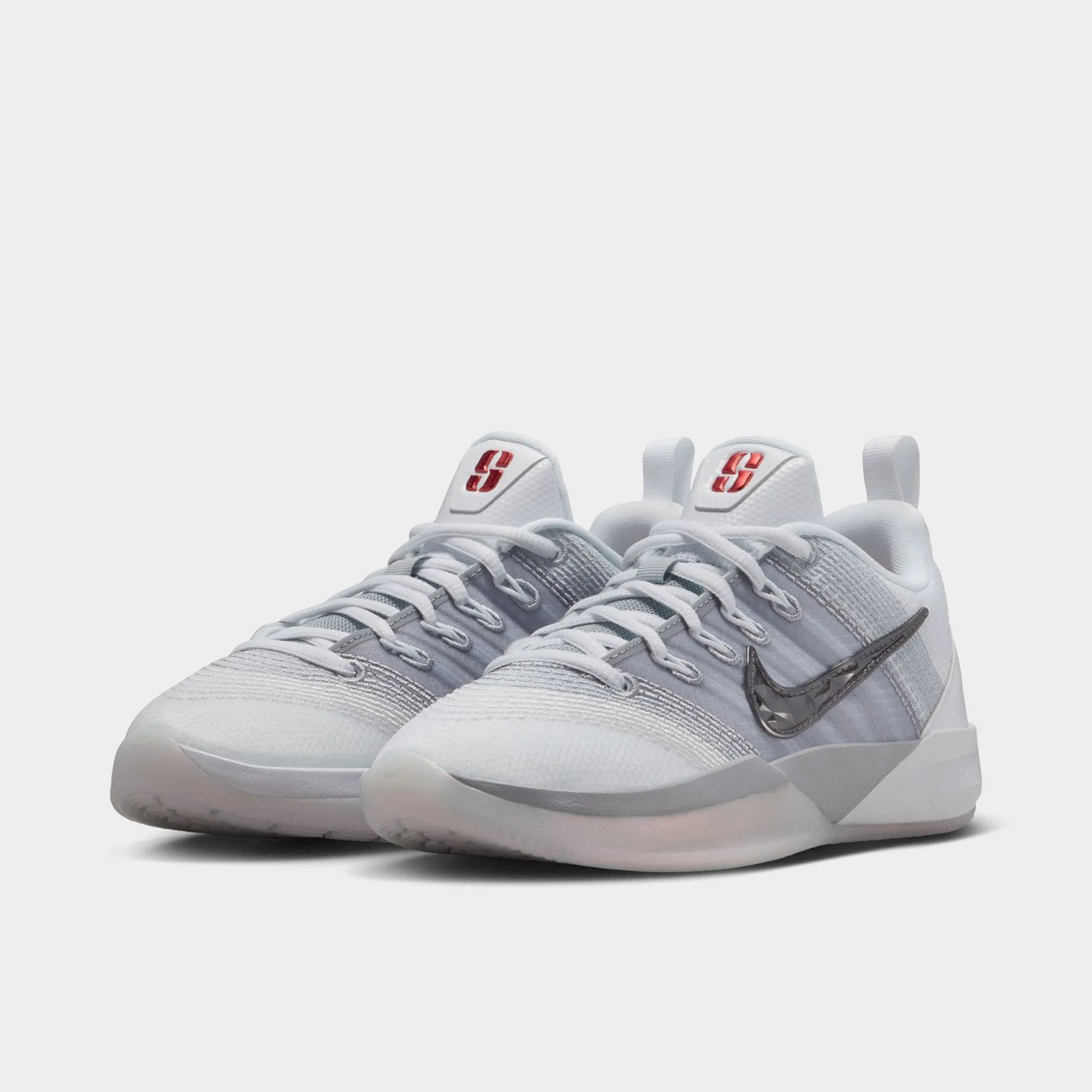 Nike Sabrina 3 GS White / Metallic Dark Grey - Wolf Grey Active Use Smooth Wear