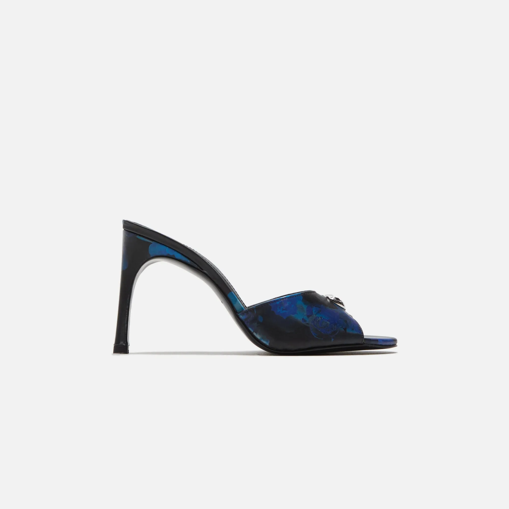 Coperni Holographic Logo Mule - Blue / Black Mesh Upper