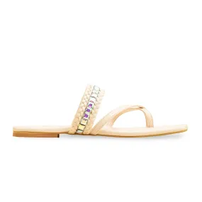 Cream Formal Chappal FR0571 Cozy Footwear Style