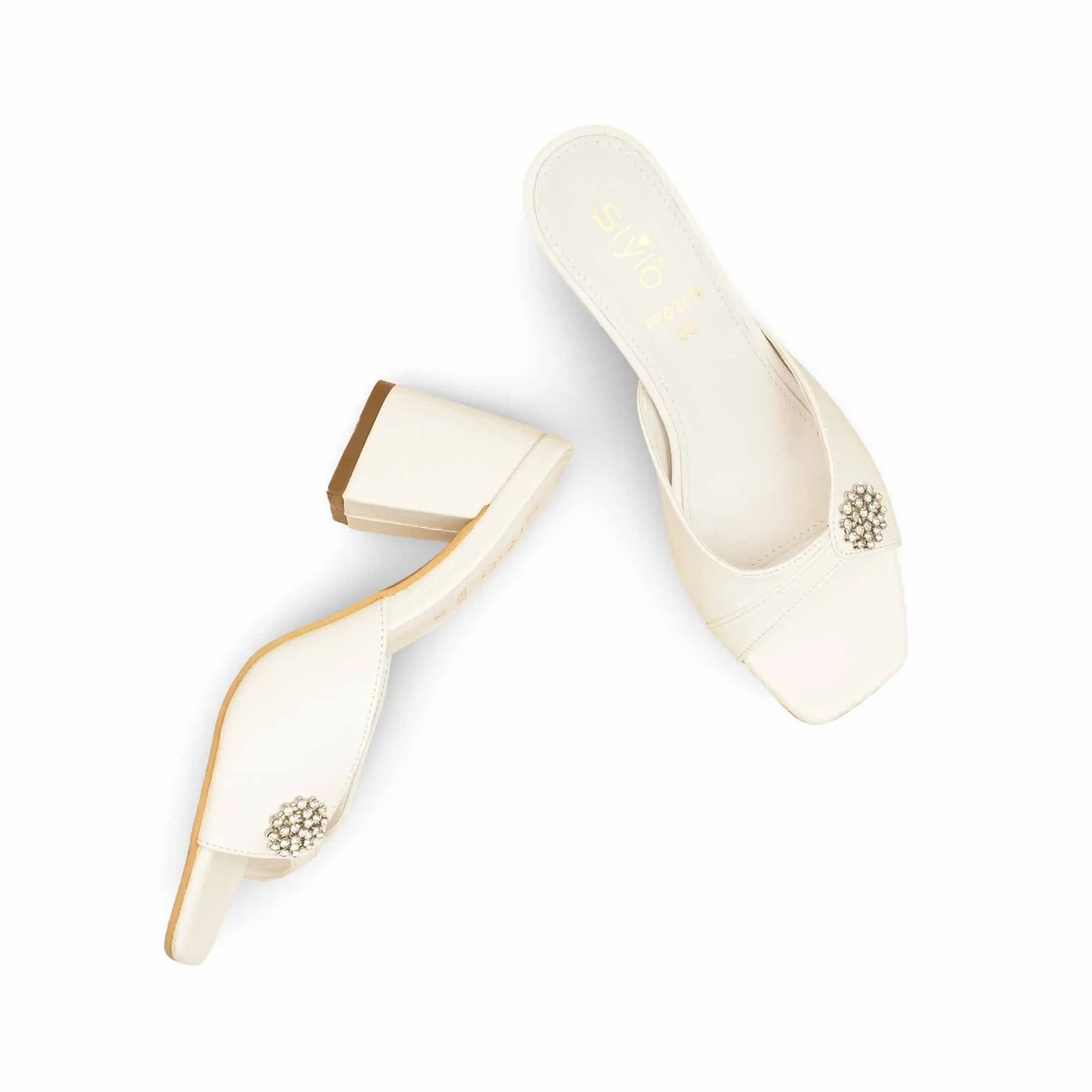 Dance Spark Cream Formal Slipper For Women FR8363