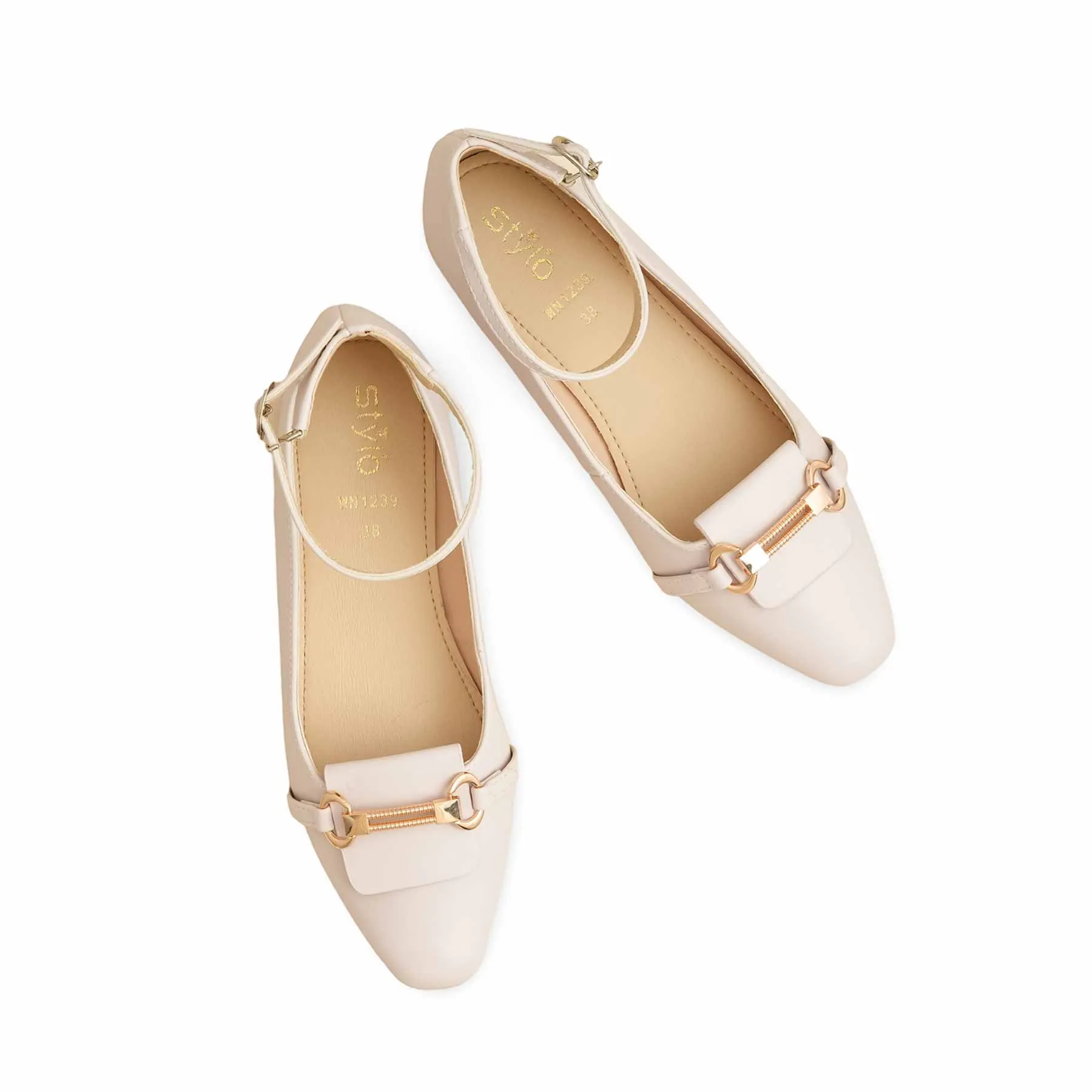 linen fresh Bridge Glow Cream Pumps WN1239