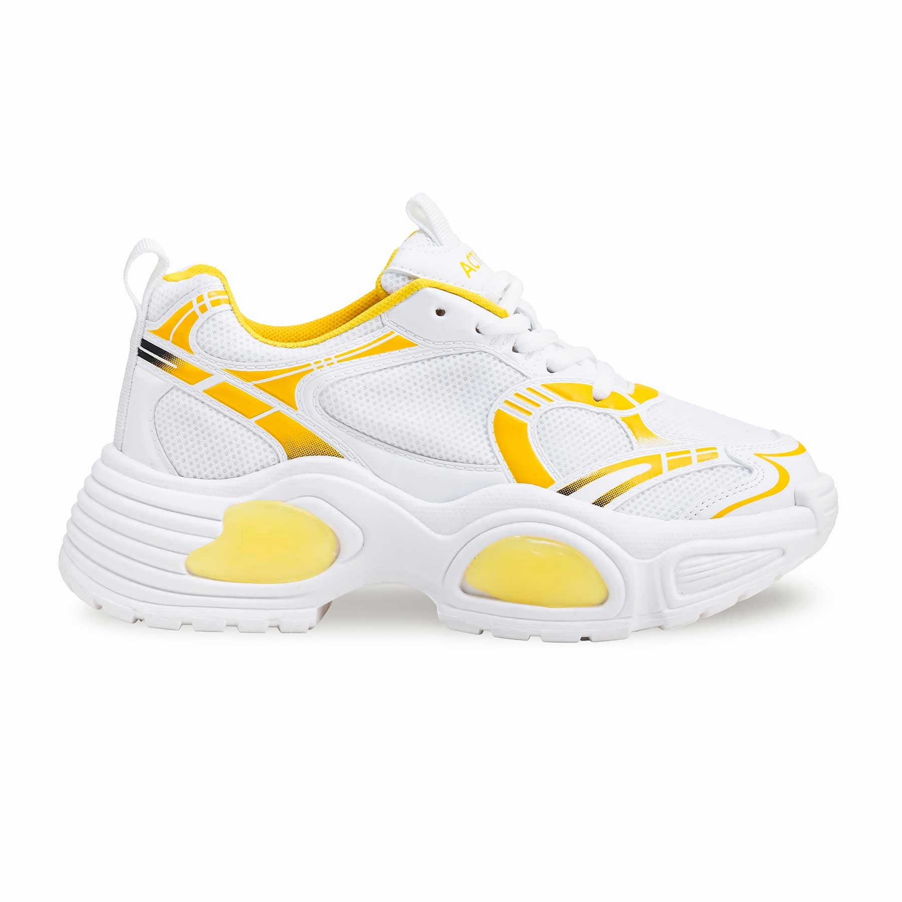 Yellow Casual Sneaker AT7342 Step Control Sleek Build