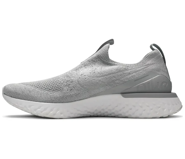 Performance Fit Ultra Flexible Grooves Men's Nike Epic Phantom React V1 (Wolf Grey)