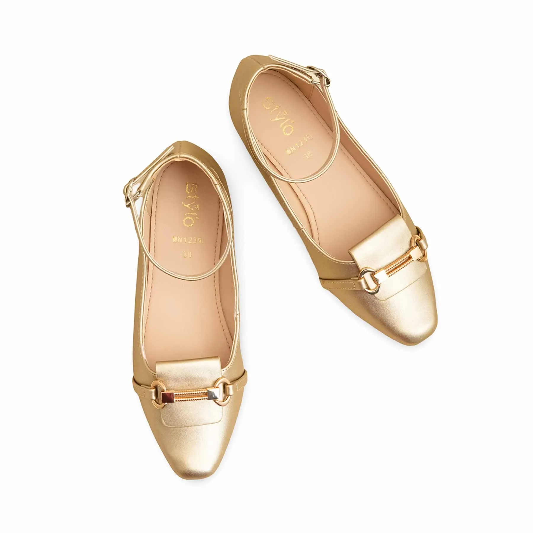 Bold Pop Golden Pumps For Ladies WN1239