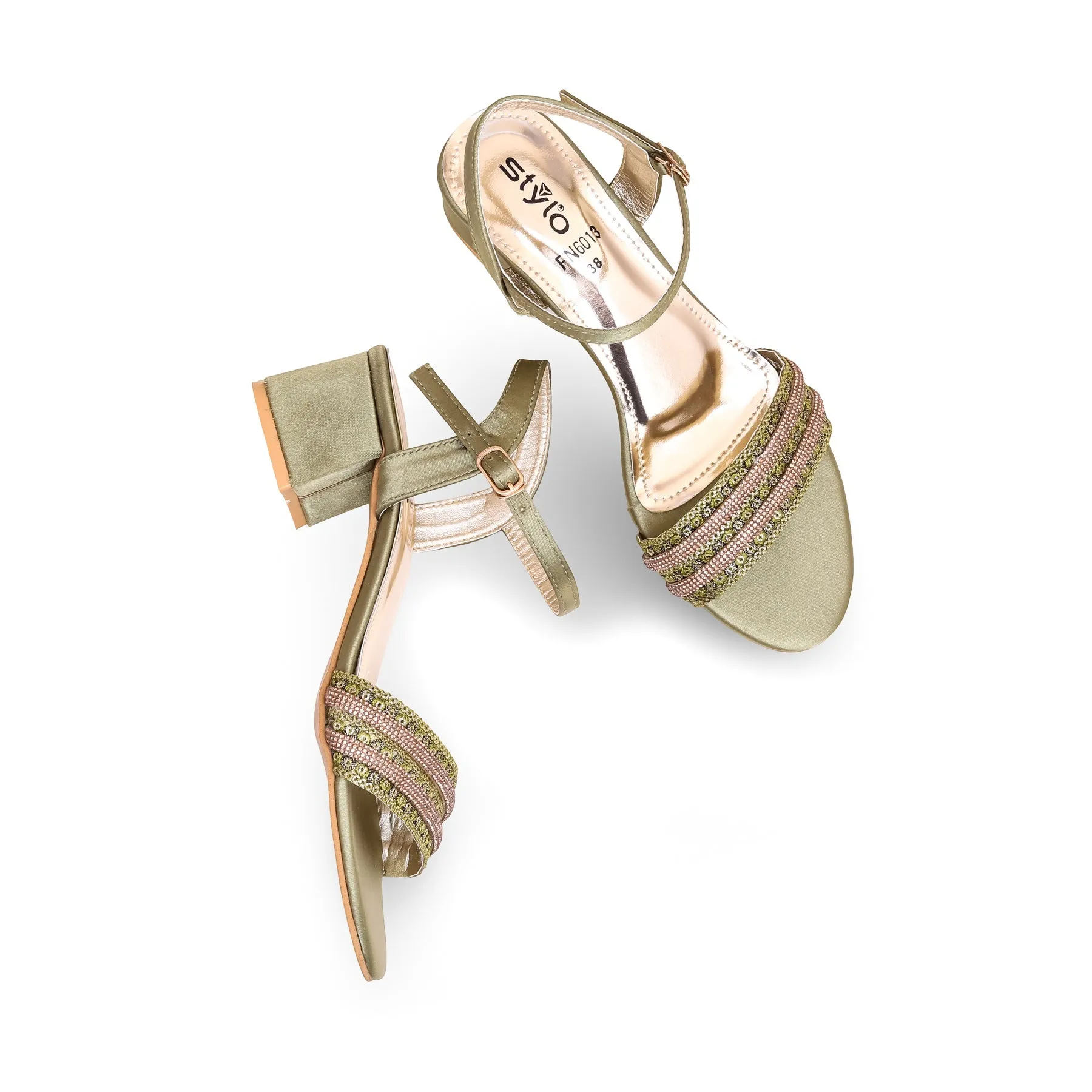 Olive Fancy Sandal FN6013 Iconic Comfort Fashionable Pumps