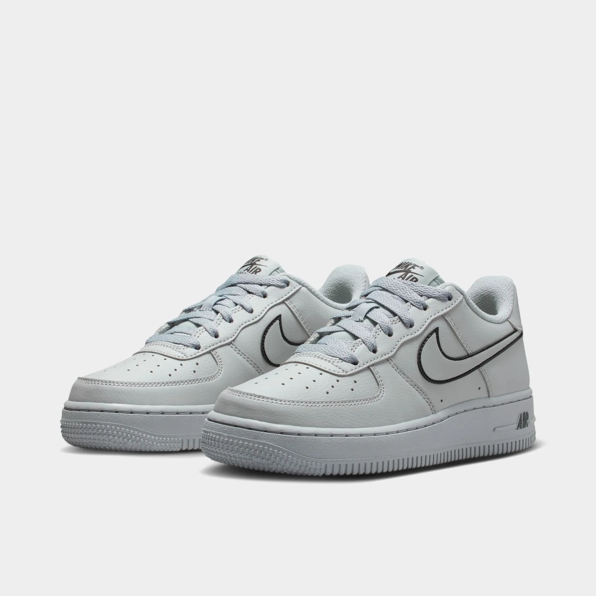 Weekend Wear Comfort Heel Nike Air Force 1 GS Light Smoke Grey / Black
