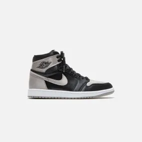 Jordan WMNS Air Jordan 1 Retro High OG - Black / Medium Grey / White Low Bounce Flat Surface