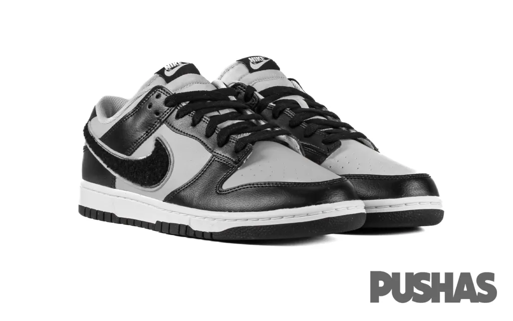 Dunk Low Chenille Swoosh 'Black Grey' (2022) Dynamic Arch Harness Neutral Stride Engineering