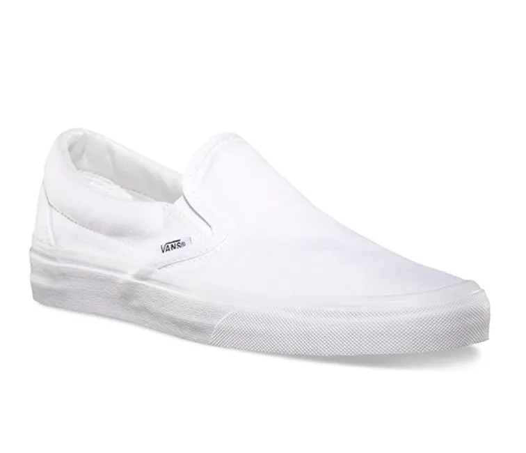 All-Weather Wear Room To Grow Vans Classic Slip-On (True White)