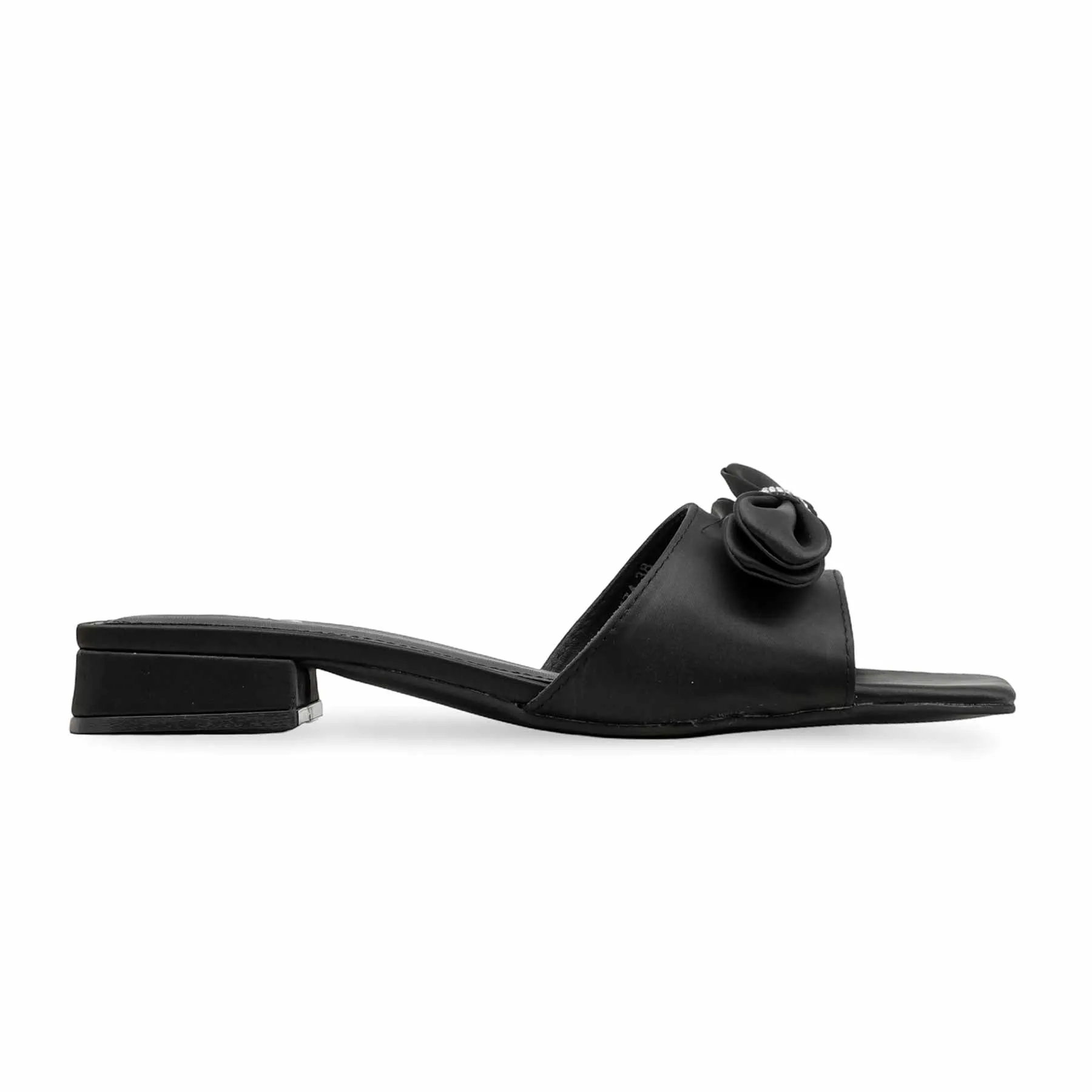 Black Formal Slipper For Women FRS004 Formal Shoes Heel Guard