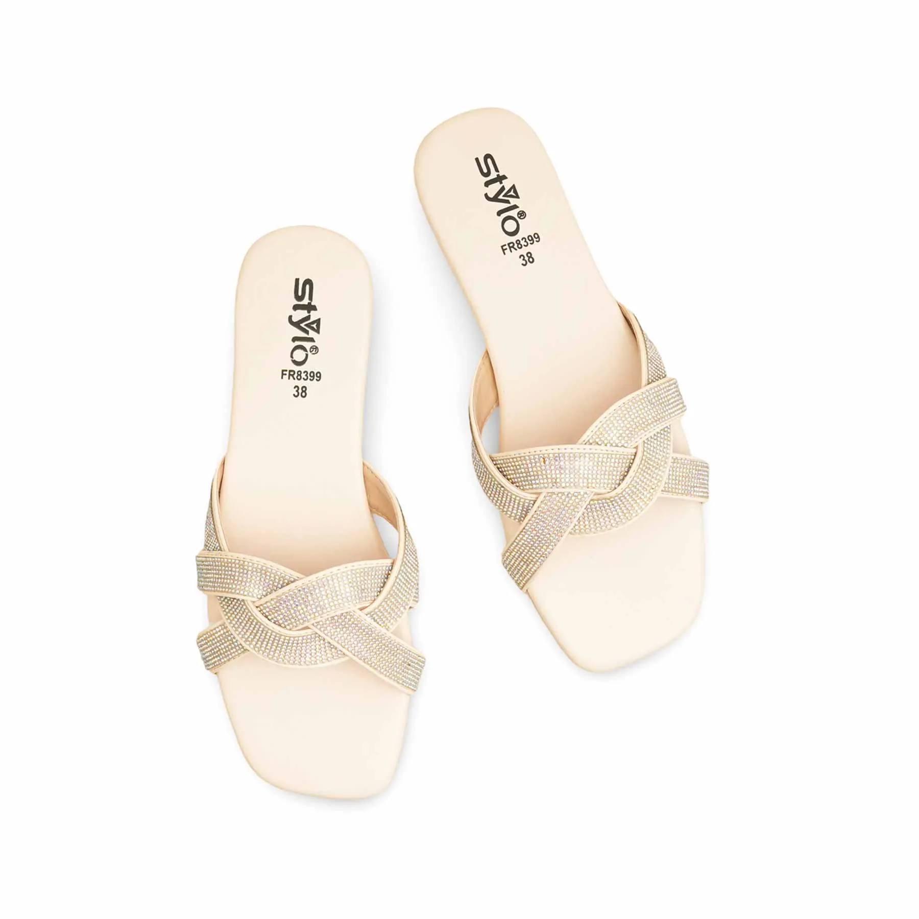 High Step Cream Formal Slipper FR8399