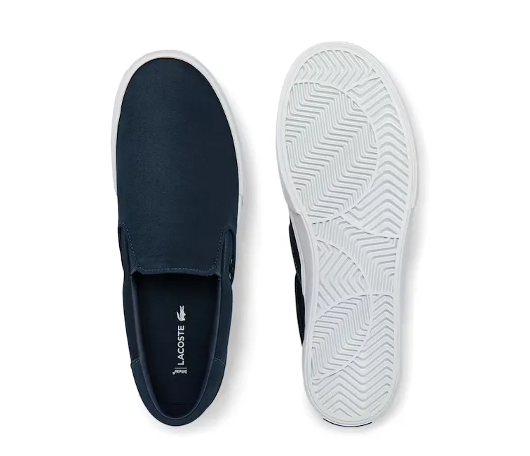 Men's Lacoste Jump Serve Slip (Navy) Hydrophobic Upper Treatment Shock Absorbing Layer