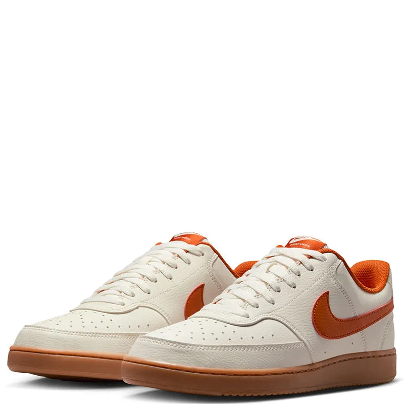 Soft White Nike Men's Court Vision Low
