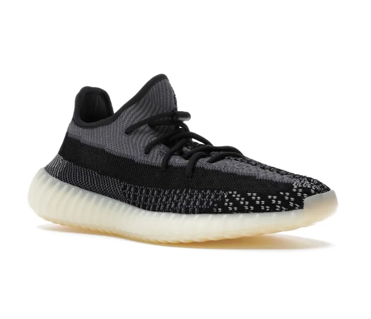 Tapered Heel Design Padded Collar Padding Adidas Yeezy Boost 350 V2 (Carbon)