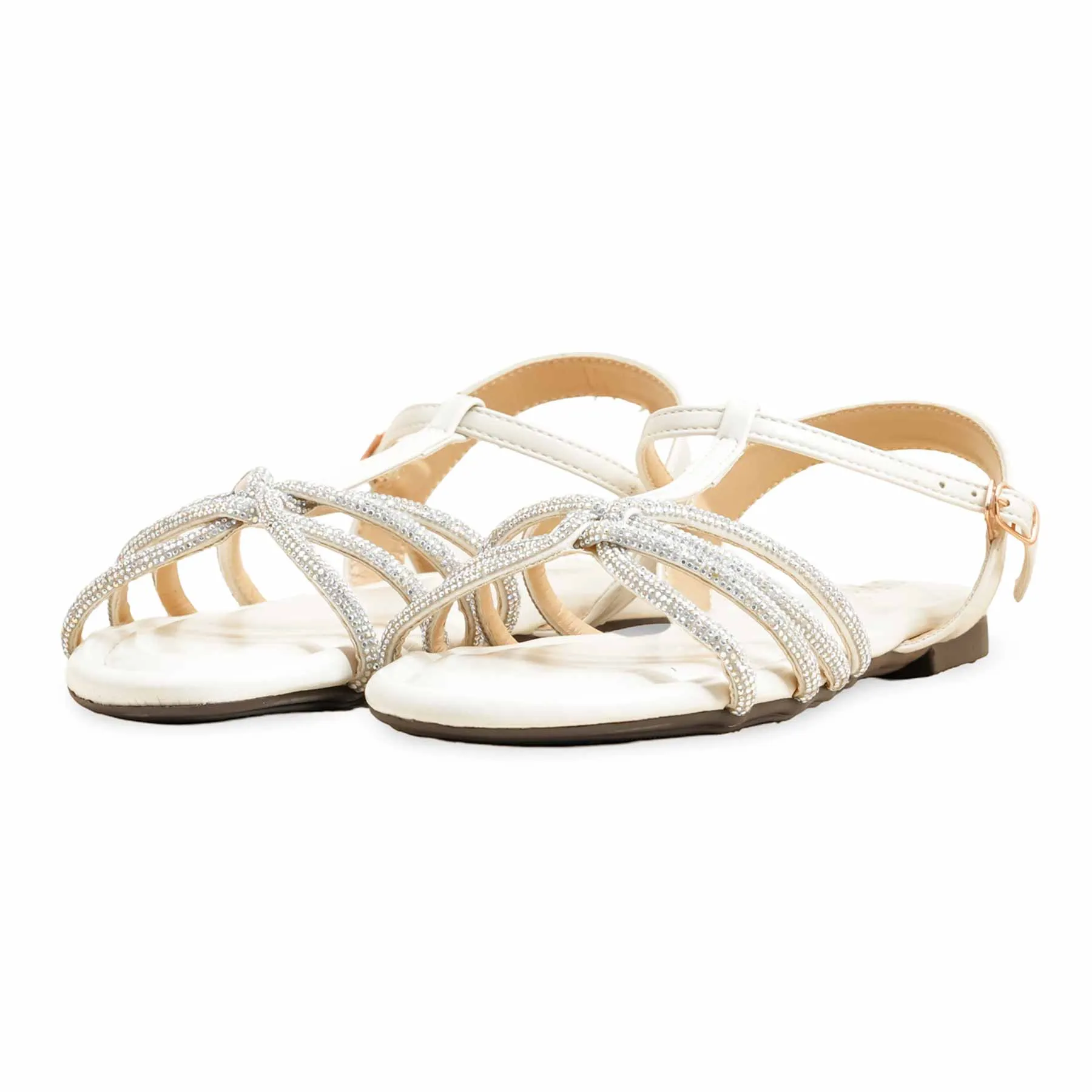 Comfort sole All-Season Style Cream Formal Sandal FR5462