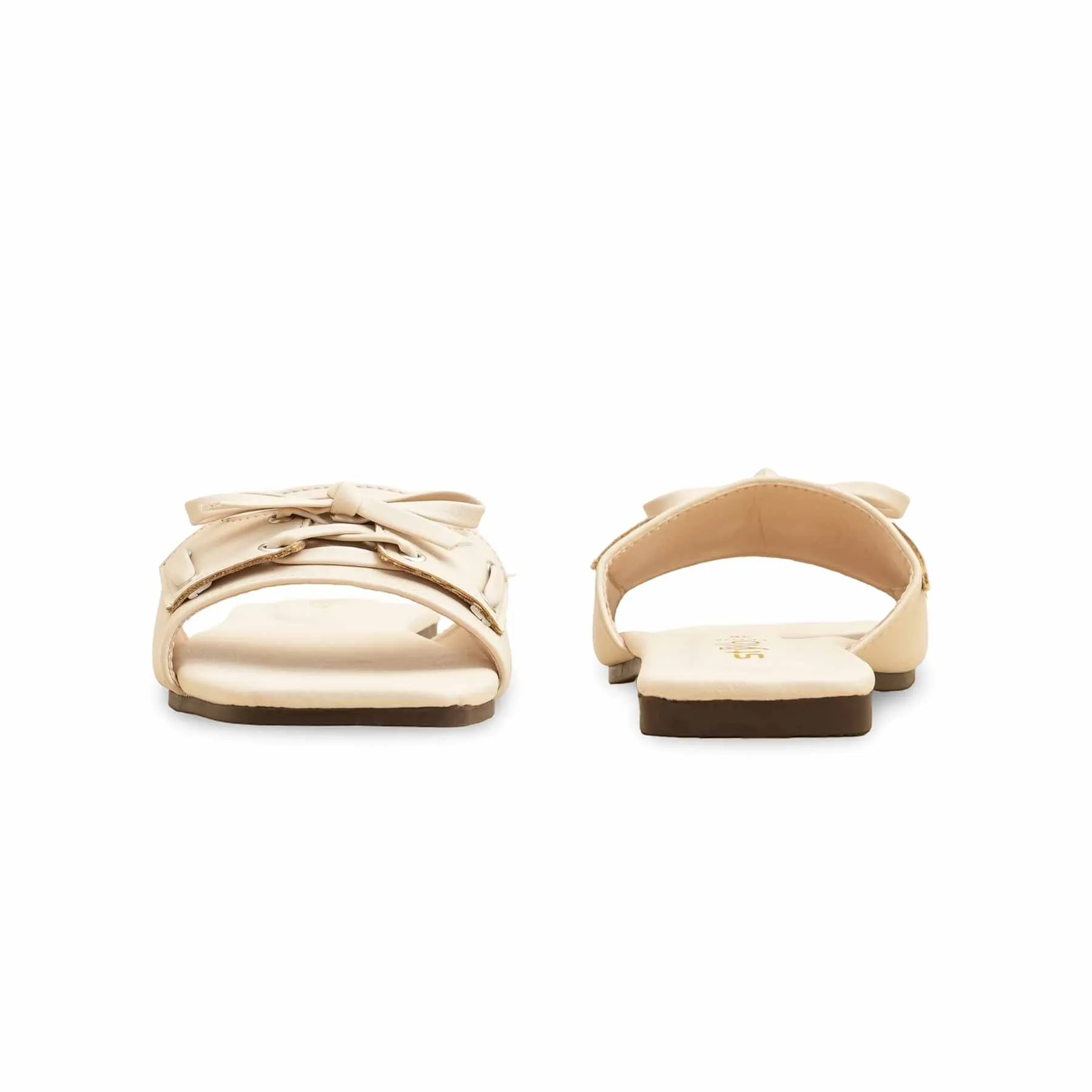 Village Glow Classic Sole Cream Casual Slipper CL2128